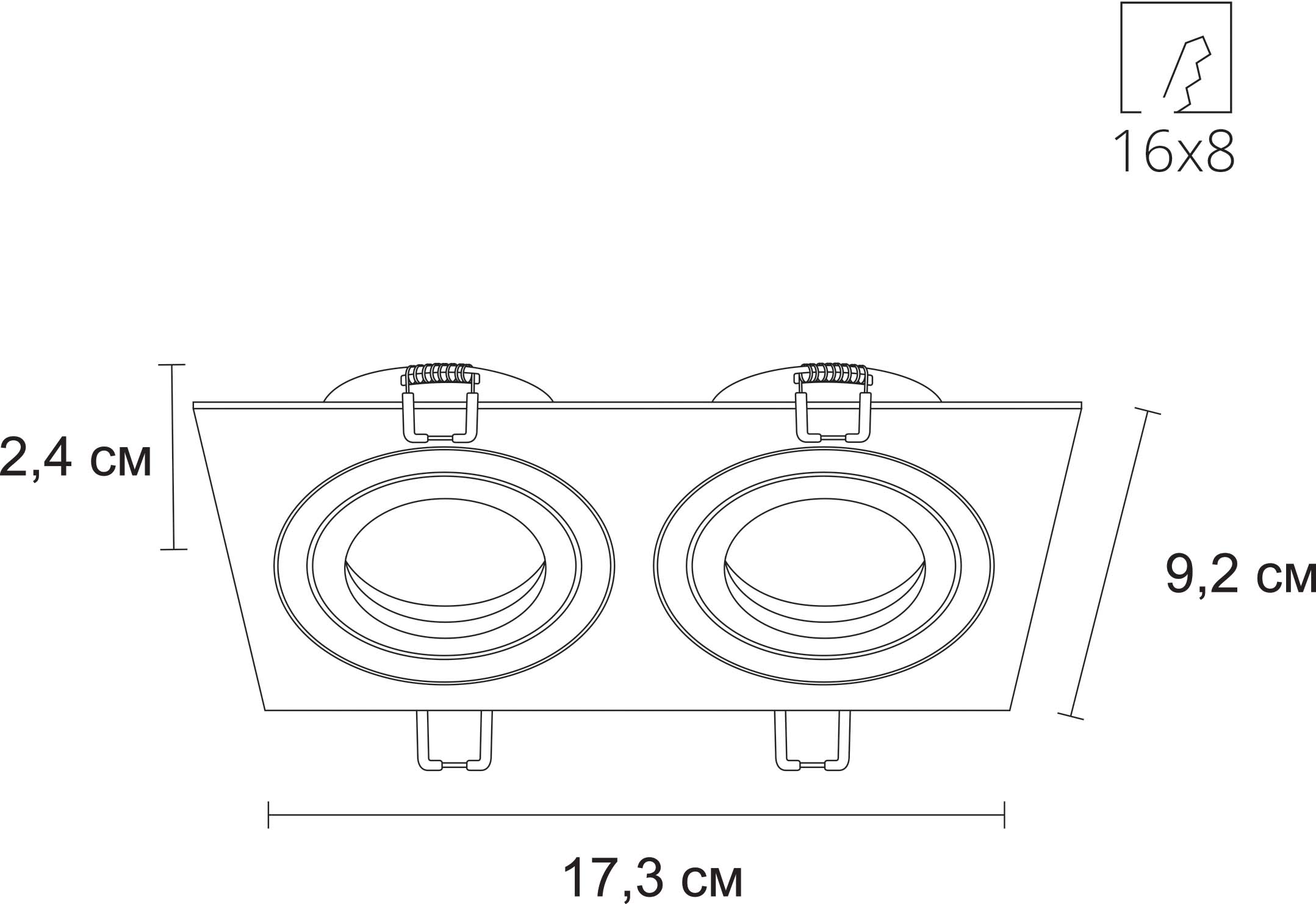 Точечный встраиваемый светильник ARTE LAMP TARF A2168PL-2WH