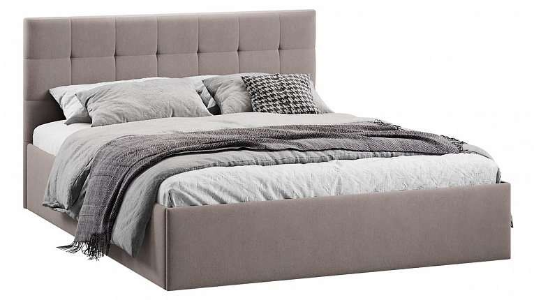 Кровать 160х200 Джоли ТриЯ велюр мокко темный