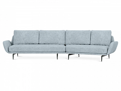 Диван угловой правый OgogoHome Ispani 960558 голубой