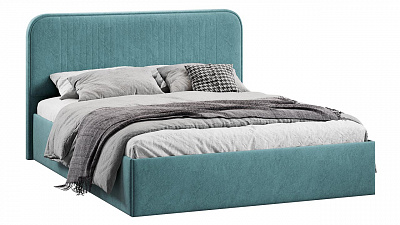 Кровать с подъемным механизмом Тиффани Трия Тип 1 с заглушиной Микровелюр Wellmart Indigo 1400x2000