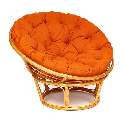 Кресло PAPASAN / ПАПАСАН 23/01 W с подушкой мед ткань оранжевый