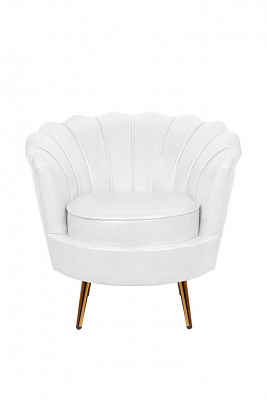 Низкое кресло ракушка Pearl White Белый