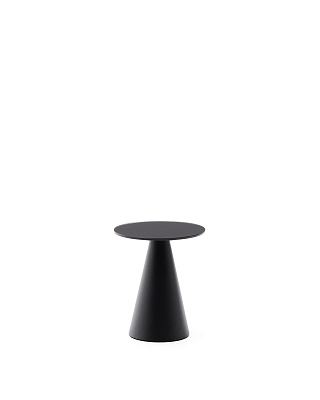 Приставной столик La forma Wilshire из металла и стекла черный 35 см 253545