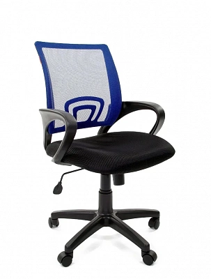 Кресло для персонала Chairman 696 Черный пластик (BLACK) ТВ (TW) синий